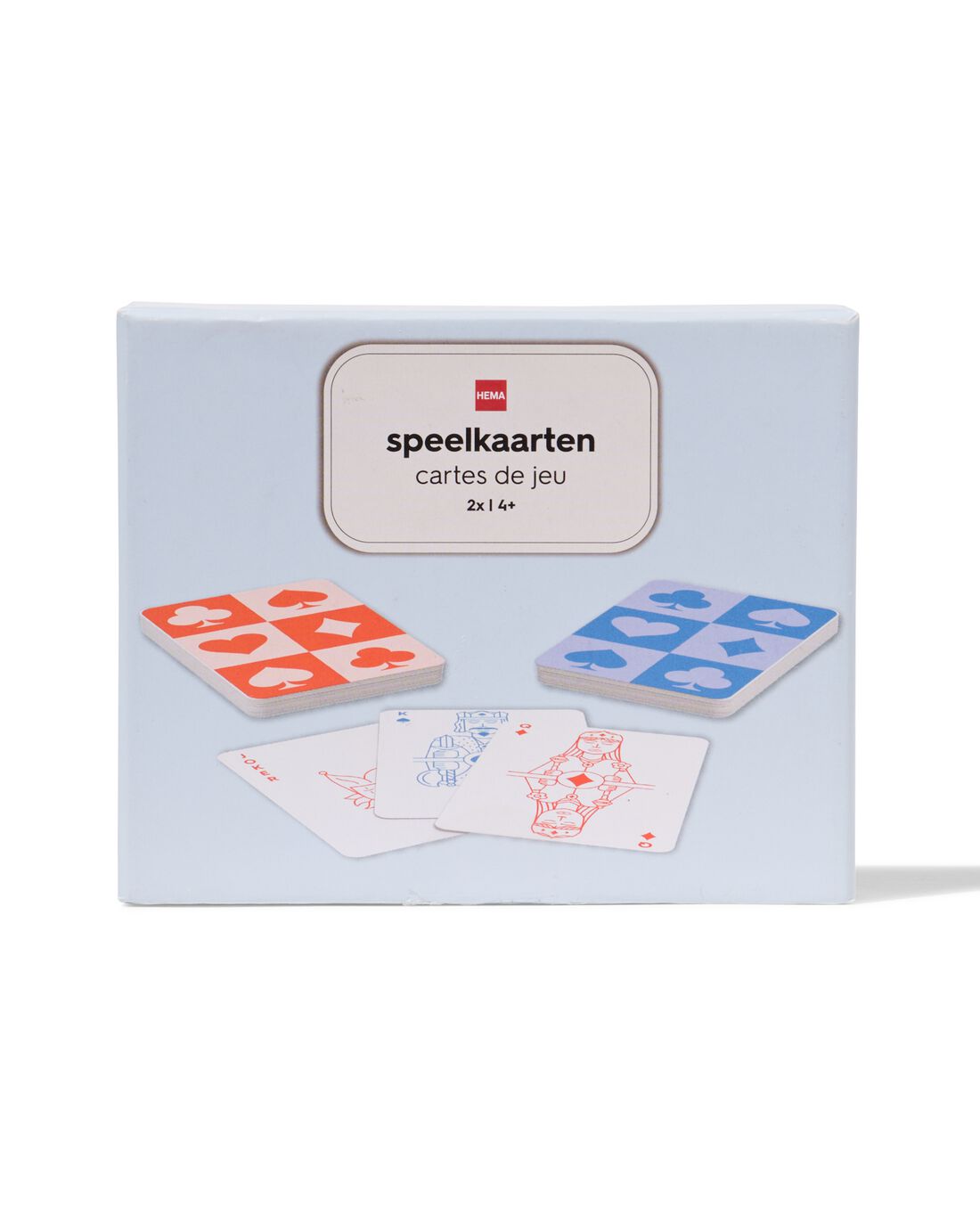 HEMA Speelkaarten 13x10cm blauw/oranje - 2 stuks | HEMA