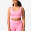 HEMA Sportbh light support zonder beugel roze (roze) | HEMA