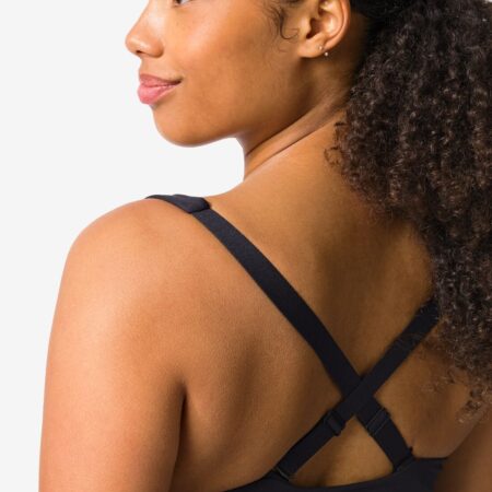 HEMA Sportbh light support zonder beugel zwart (zwart) | HEMA