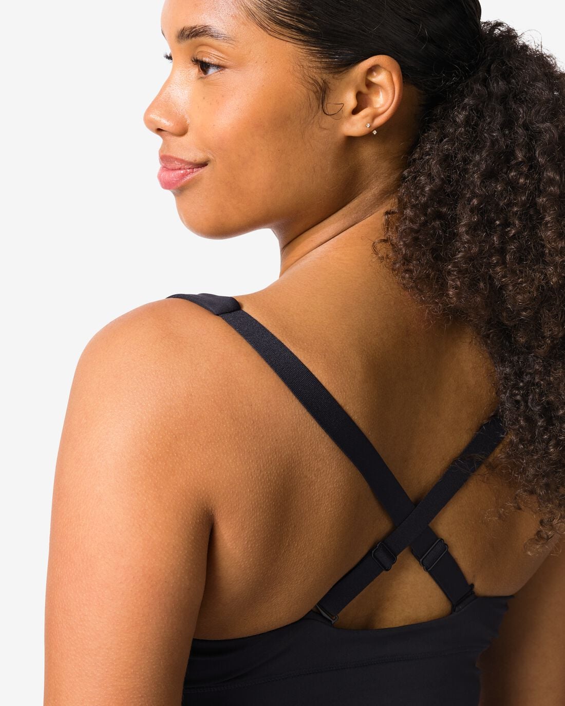 HEMA Sportbh light support zonder beugel zwart (zwart) | HEMA