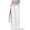 HEMA Sportfles met rietje 1L roze-groen (donkerroze) | HEMA