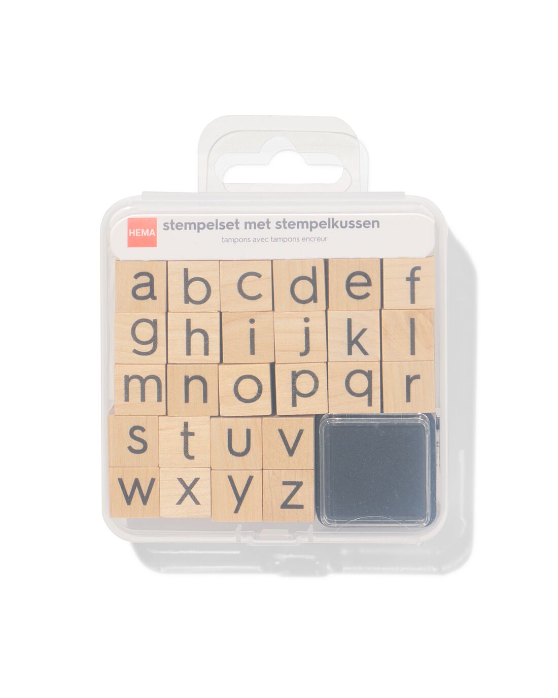 HEMA Stempelset alphabet met stempelkussen hout | HEMA