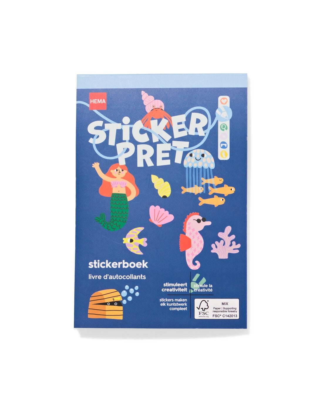 HEMA Stickerboek 10.2x15cm zeemeerminnen | HEMA