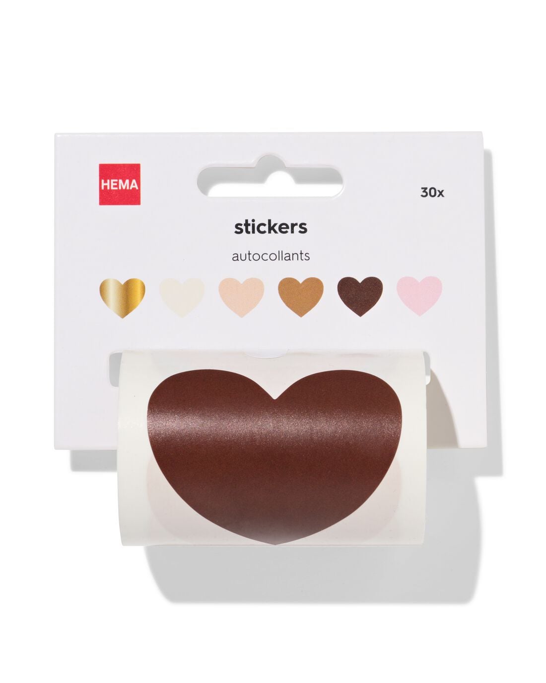 HEMA Stickers 4cm hart - 30 stuks (multicolor) | HEMA