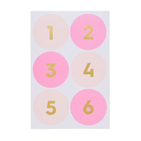 HEMA Stickers cijfers roze - 5 stuks (roze) | HEMA