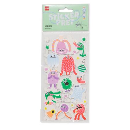 Stickers met wiebeloogjes - 46 stuks
