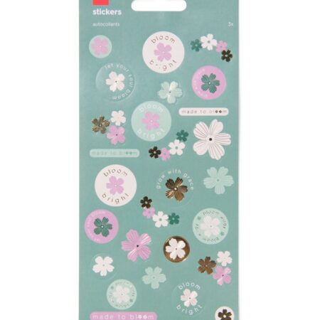 HEMA Stickervellen 10x22.1cm bloemen - 3 stuks (multi) | HEMA