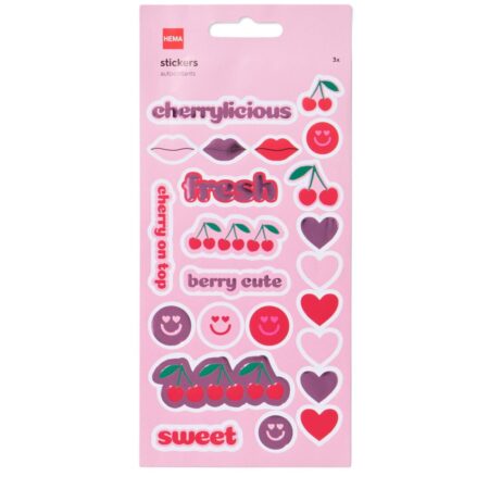 HEMA Stickervellen 22.2x12cm luipaard - 3 stuks (roze) | HEMA