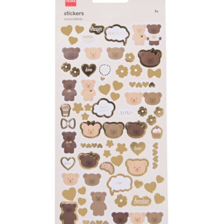 HEMA Stickervellen 22x10cm beren - 3 stuks (multicolor) | HEMA