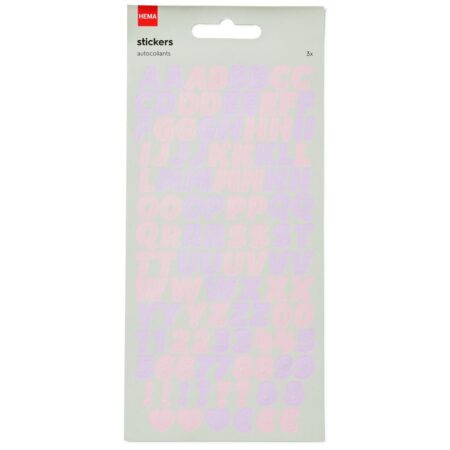 Stickervellen alfabet - 3 stuks