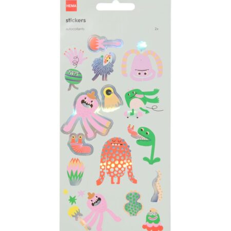 HEMA Stickervellen monsters - 2 stuks | HEMA