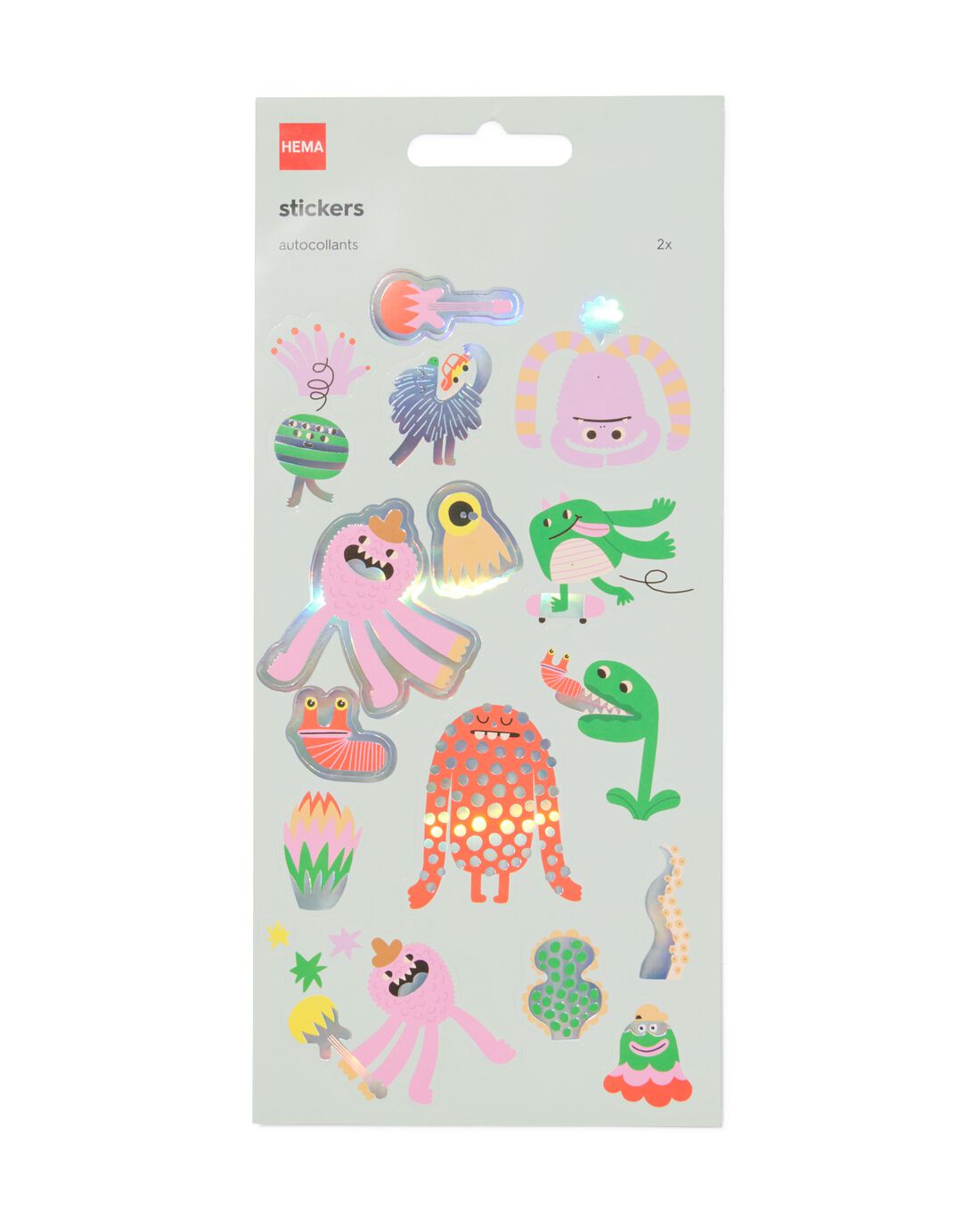 HEMA Stickervellen monsters - 2 stuks | HEMA