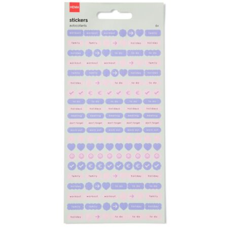 Stickervellen voor planner - 6 stuks