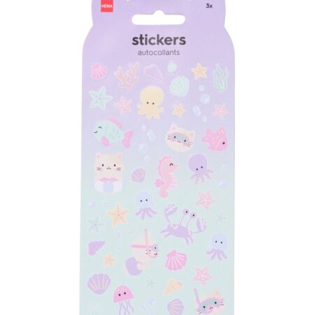 HEMA Stickervellen zeedieren - 3 stuks | HEMA