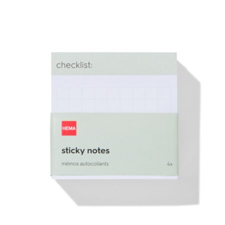 HEMA Sticky notes blokjes met bedrukking 7.5x7.5 - 400 vel | HEMA