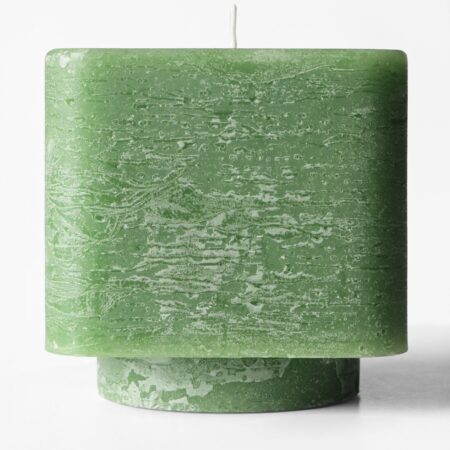 Stompkaars 9x9x9cm rustiek olijf (groen)