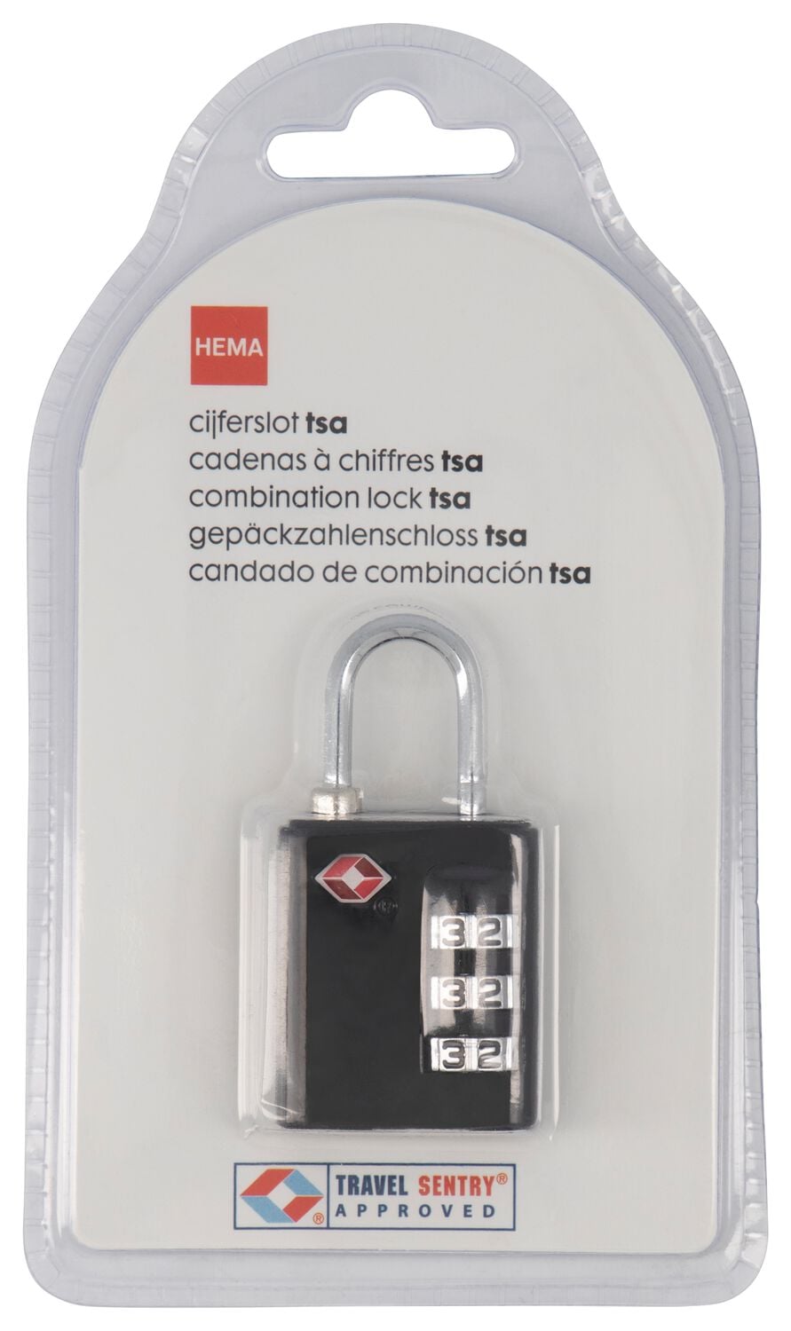 HEMA TSA cijferslot - 6.5x3 | HEMA