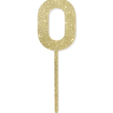 HEMA Taartdecoratie herbruikbaar cijfer 0 (goud) | HEMA