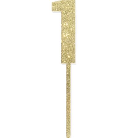 HEMA Taartdecoratie herbruikbaar cijfer 1 (goud) | HEMA