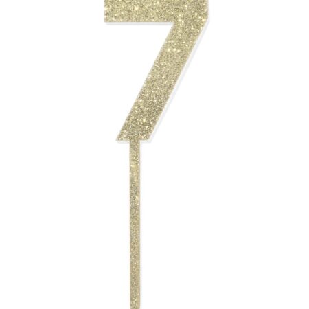 HEMA Taartdecoratie herbruikbaar cijfer 7 (goud) | HEMA