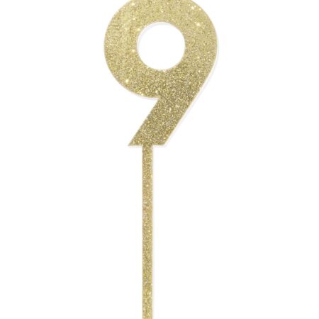 HEMA Taartdecoratie herbruikbaar cijfer 9 (goud) | HEMA
