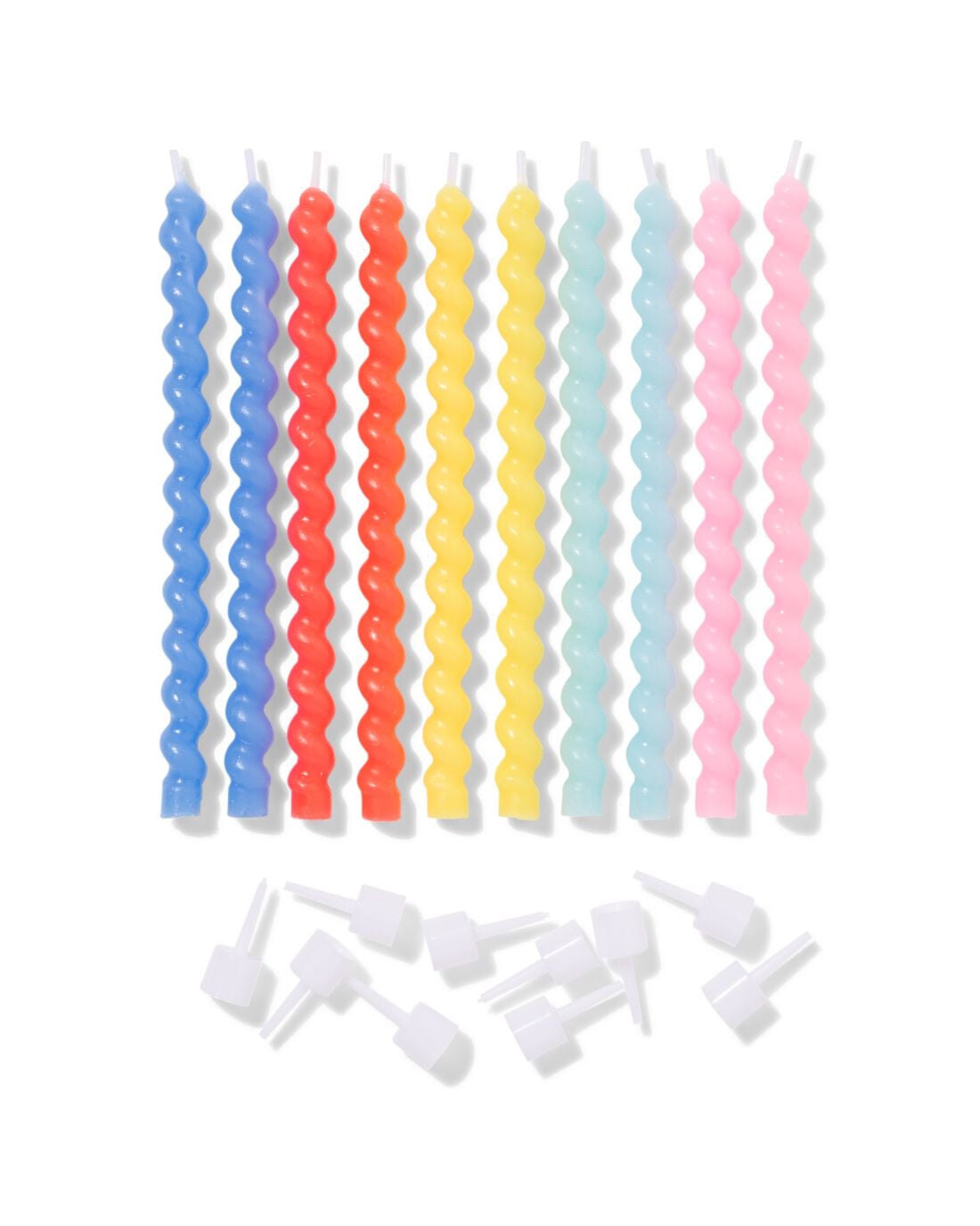 HEMA Taartkaarsjes 15cm twist - 10 stuks (multicolor) | HEMA
