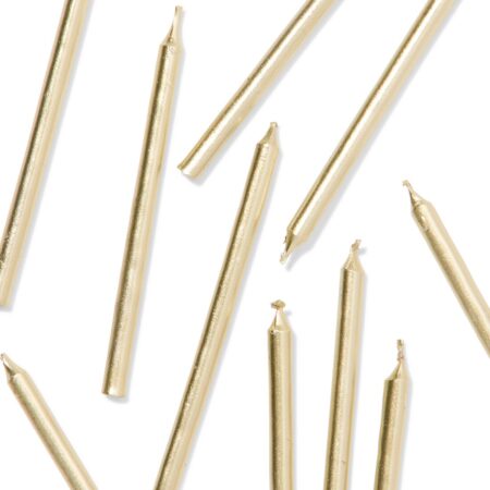 HEMA Taartkaarsjes 16cm goud - 10 stuks (goud) | HEMA