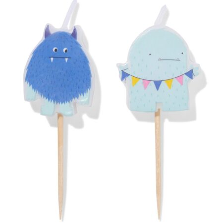 HEMA Taartkaarsjes 8.5x10.5cm monsters - 2 stuks | HEMA