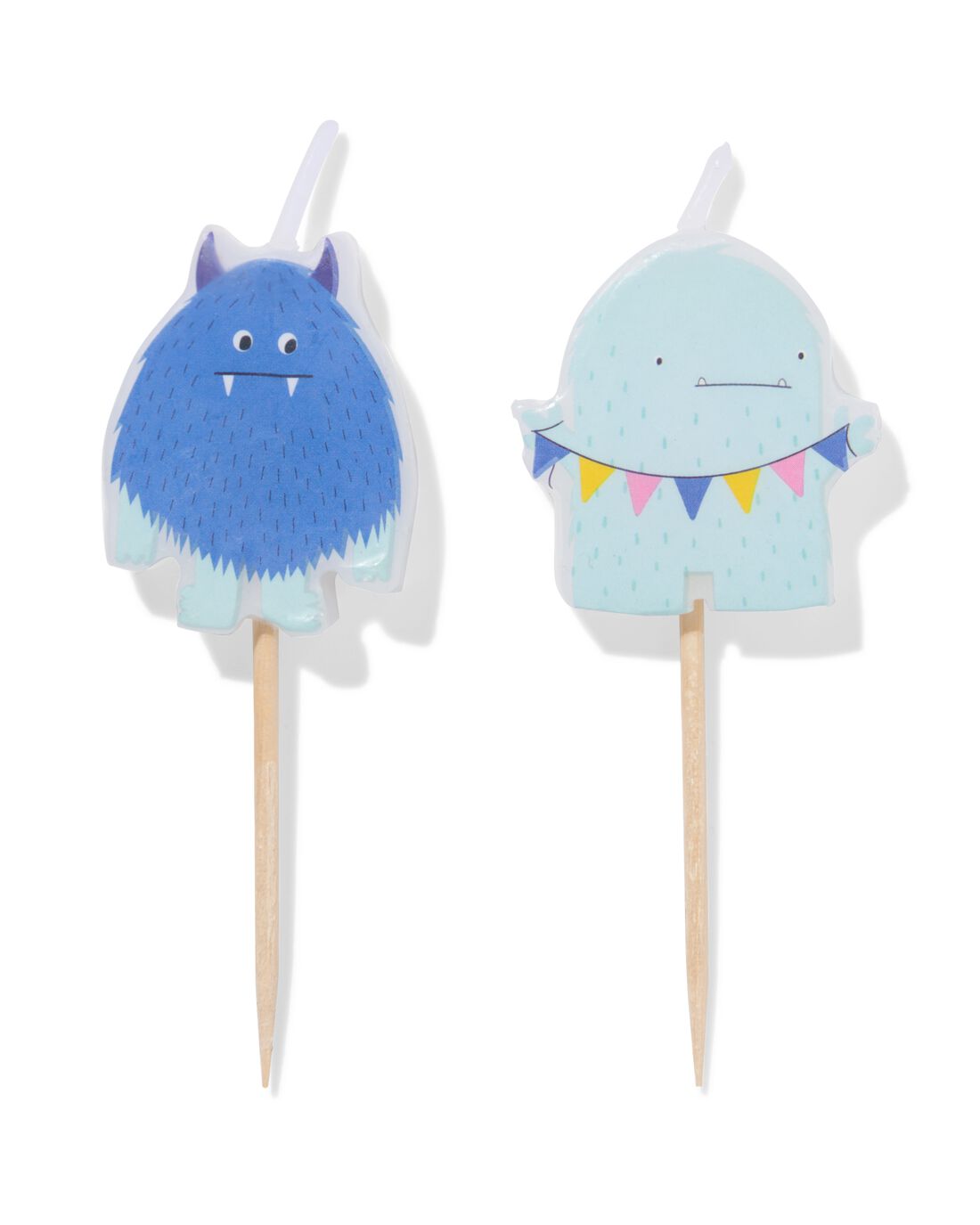 HEMA Taartkaarsjes 8.5x10.5cm monsters - 2 stuks | HEMA