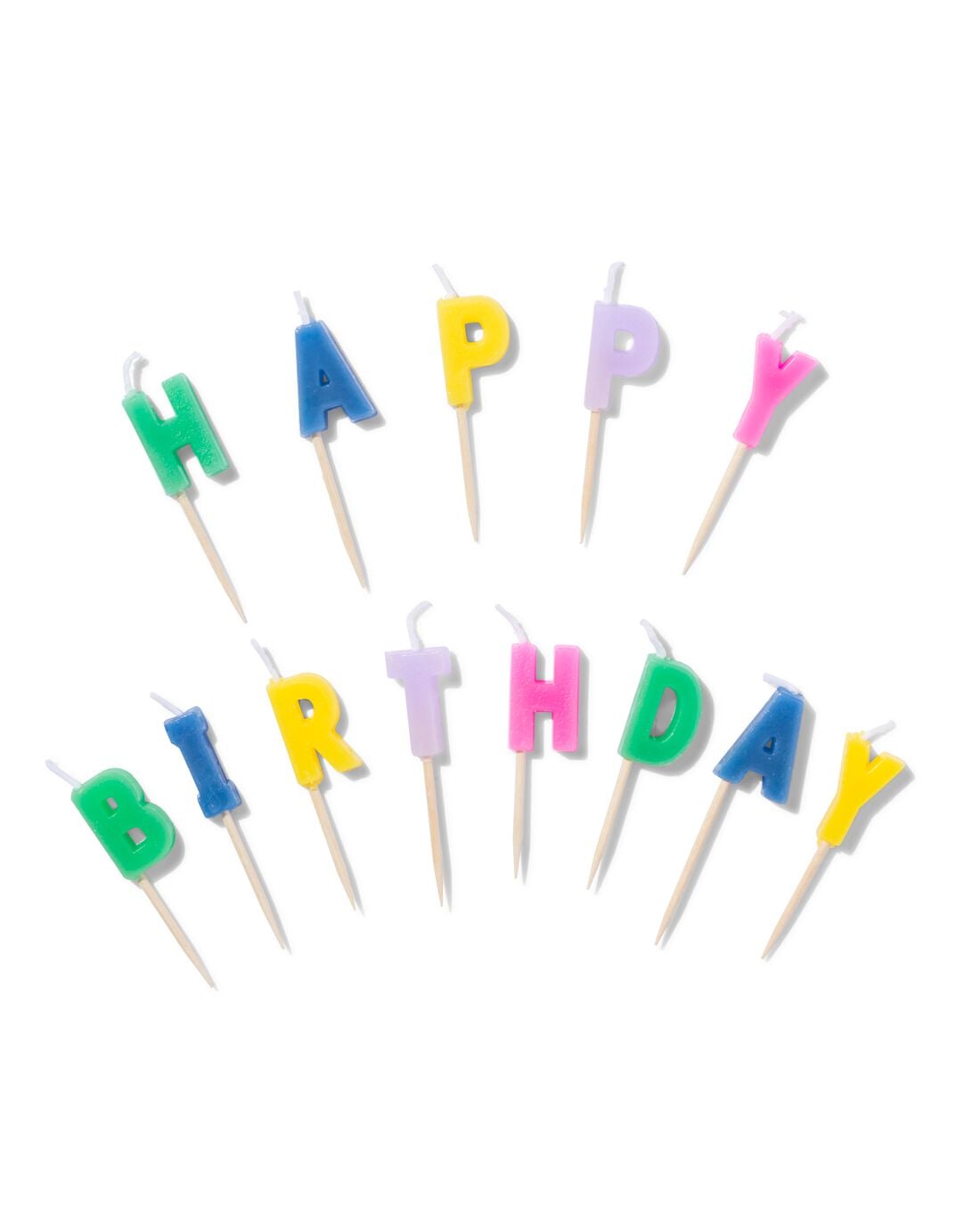 HEMA Taartkaarsjes happy birthday (multicolor) | HEMA