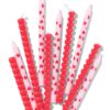 Taartkaarsjes hart 10 stuks (rood)