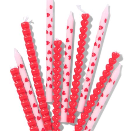 HEMA Taartkaarsjes hart 10 stuks (rood) | HEMA