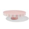 HEMA Taartplateau keramiek geschulpte rand roze (roze) | HEMA