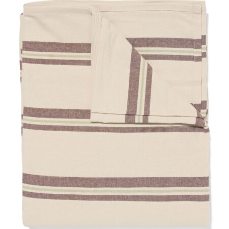 HEMA Tafelkleed 140x240cm katoen strepen bruin (bruin) | HEMA