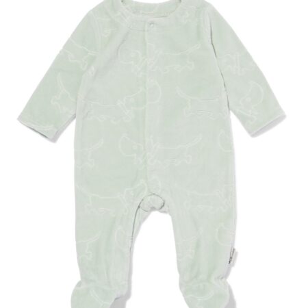 HEMA Takkie babyboxpakje velours lichtgroen (lichtgroen) | HEMA