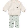 HEMA Takkie babykledingset aansluitend rib ecru (ecru) | HEMA