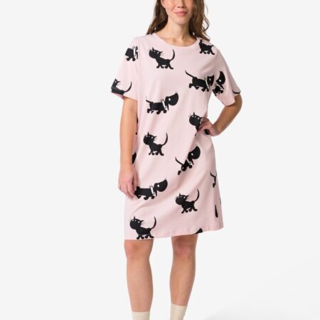 HEMA Takkie damesnachthemd jersey lichtroze (lichtroze) | HEMA