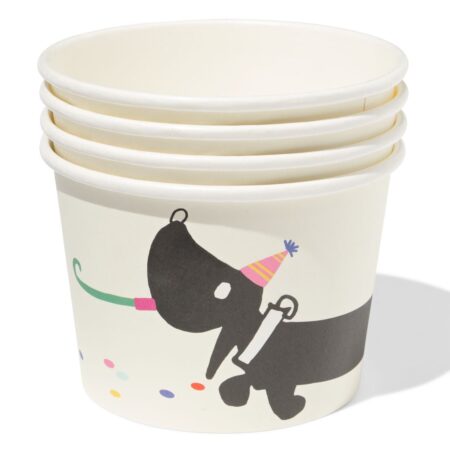 HEMA Takkie en Siepie bakjes 450ml papier - 4 stuks | HEMA