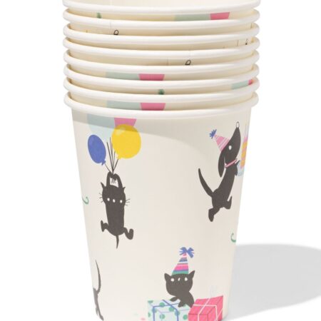 HEMA Takkie en Siepie bekers 250ml papier - 8 stuks | HEMA