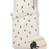 Takkie en Siepie dekbedovertrek 140x200/220cm zacht katoen (beige)