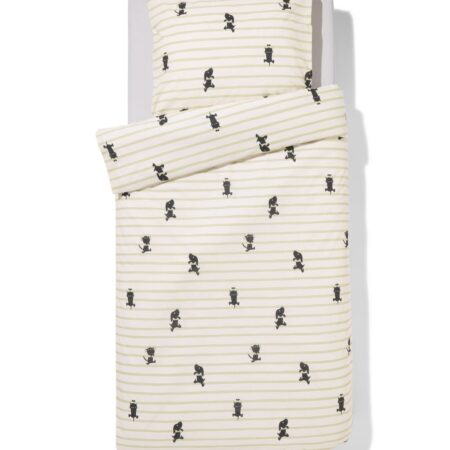 HEMA Takkie en Siepie dekbedovertrek 140x200/220cm zacht katoen (beige) | HEMA