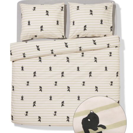 Takkie en Siepie dekbedovertrek 240x200/220cm zacht katoen (beige)