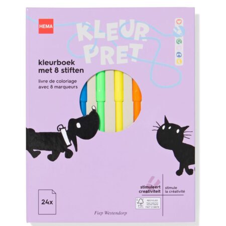 HEMA Takkie en Siepie kleurboek met 8 stiften | HEMA