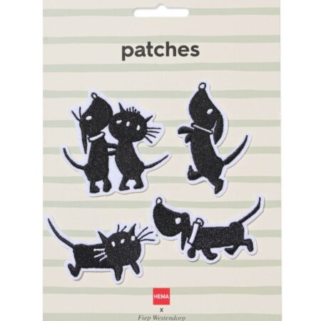 HEMA Takkie en Siepie patches vilt - 4 stuks | HEMA