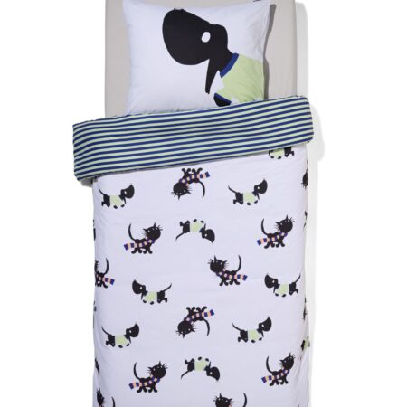 HEMA Takkie kinderdekbedovertrek 140x200cm zacht katoen (wit) | HEMA