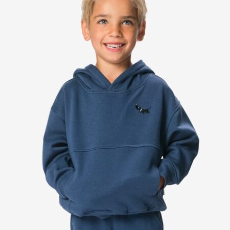 HEMA Takkie kinderhoodie sweatstof blauw (blauw) | HEMA