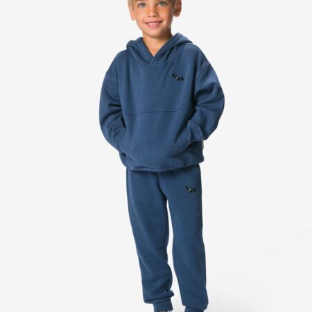 HEMA Takkie kinderjoggingbroek regular fit sweatstof blauw (blauw) | HEMA