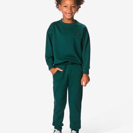 HEMA Takkie kinderjoggingbroek regular fit sweatstof groen (groen) | HEMA