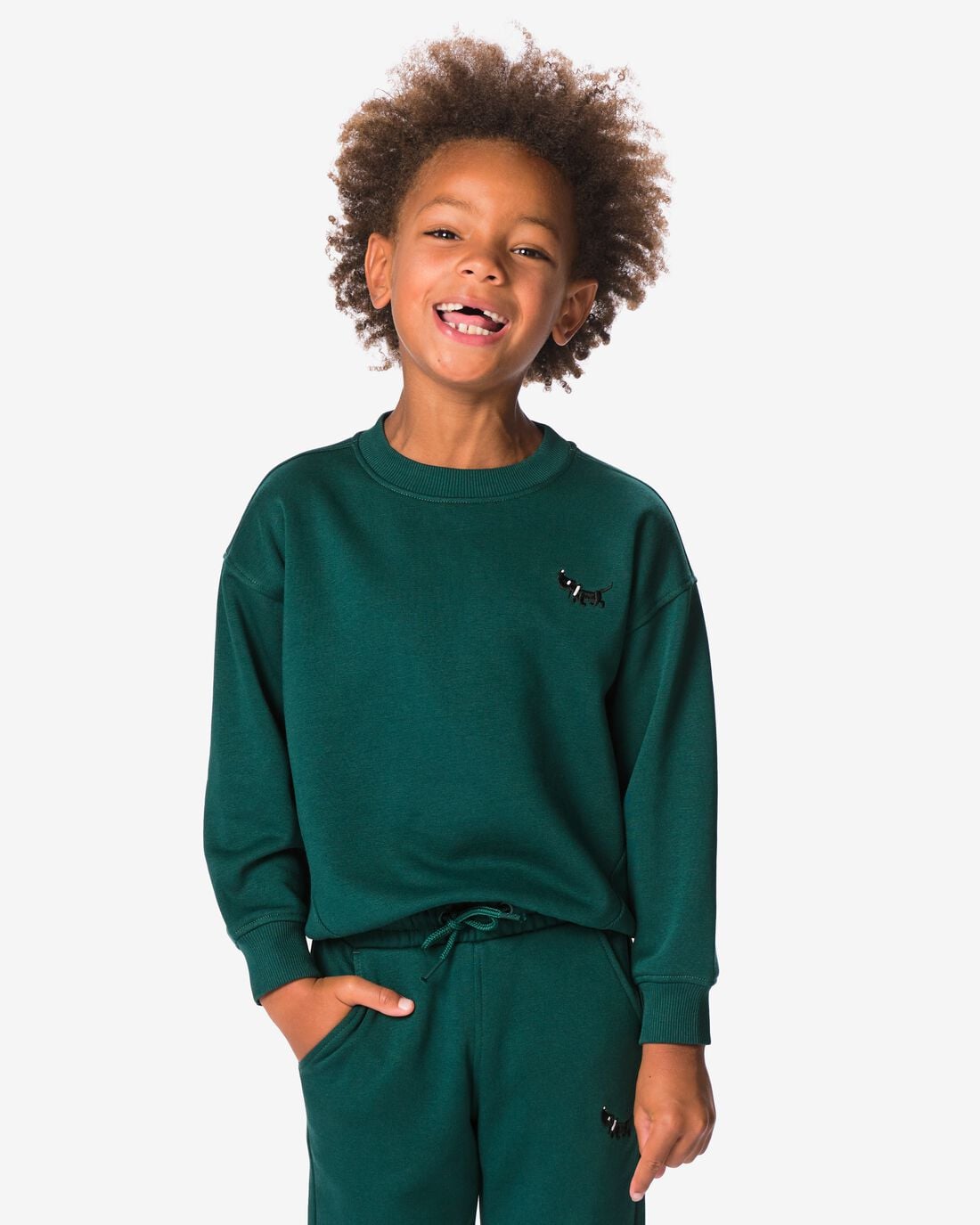 HEMA Takkie kindersweater groen (groen) | HEMA