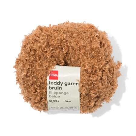 HEMA Teddy garen 100g 38m bruin | HEMA
